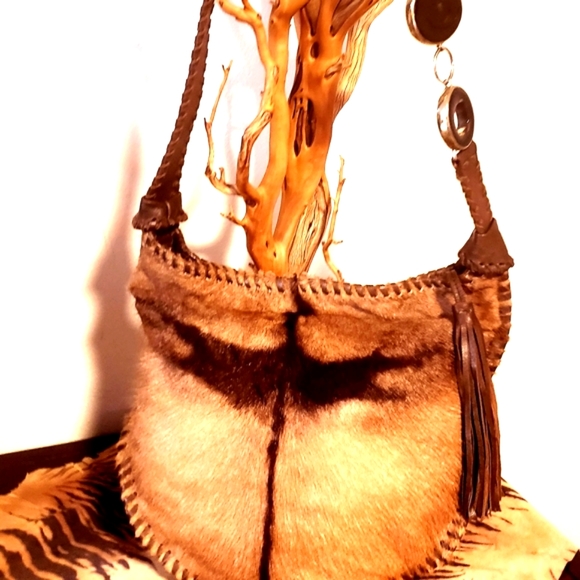 SANTESTEBAN B.Horn Emb. Calf Hair LTR HM Handbag-NWOT - Picture 4 of 16